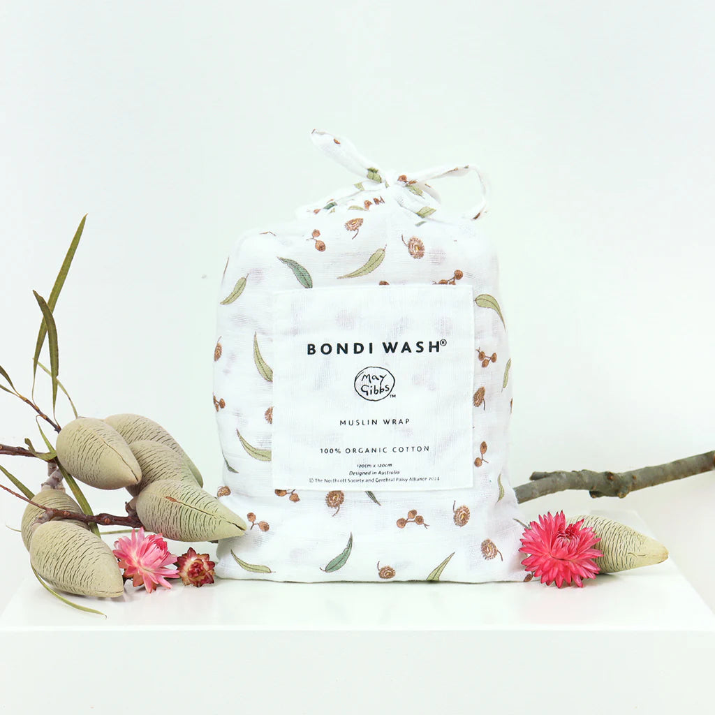 Bondi Wash May Gibbs Gumnut Muslin Wrap