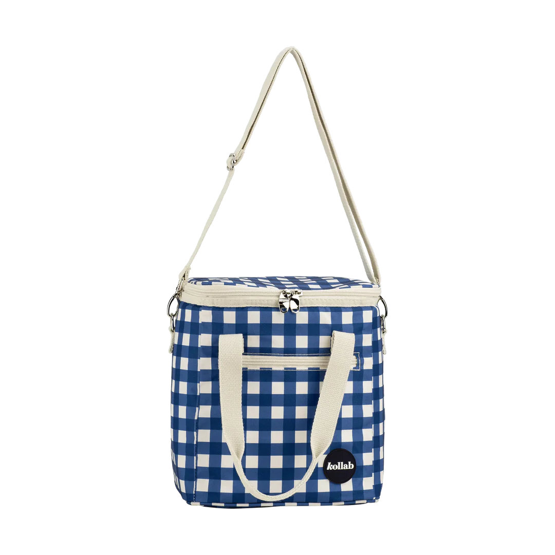 Mini Cooler Bag - Blue Check