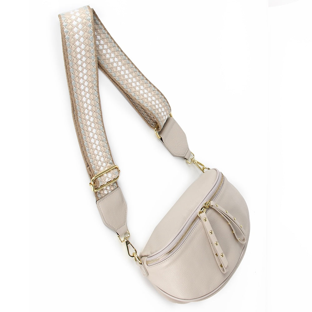 Obsessed Sand/Gold Crossbody Bag