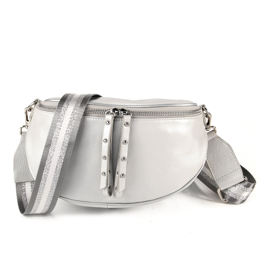Obsessed Silver/Silver Crossbody Bag