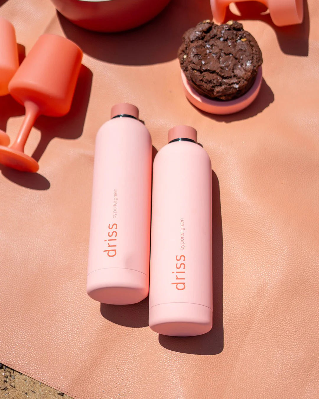 Driss Insulated Steel Water Bottle - Terra and Peach