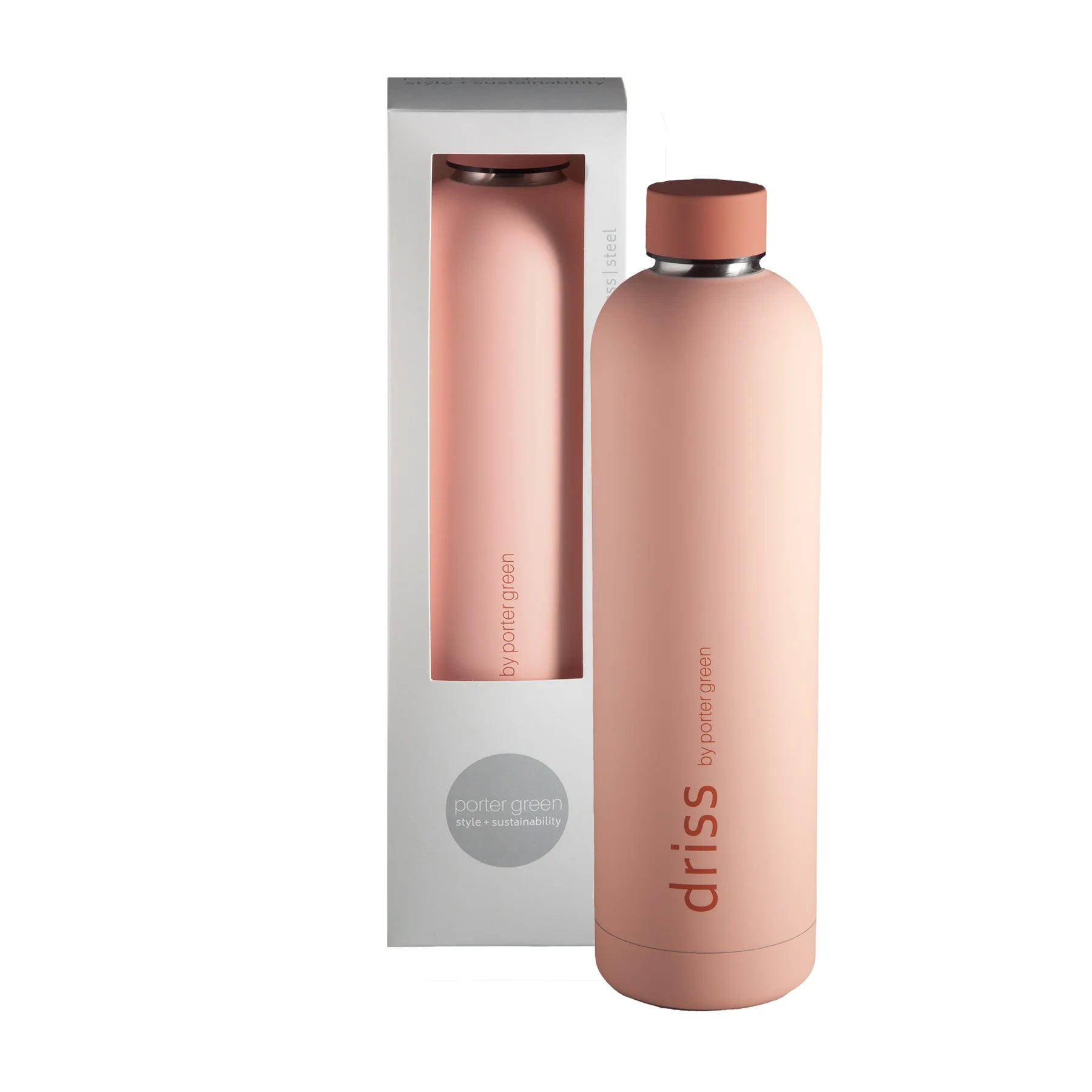 Driss Insulated Steel Water Bottle - Terra and Peach