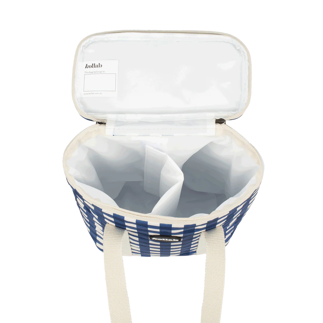 Wine Cooler Bag - Blue Check