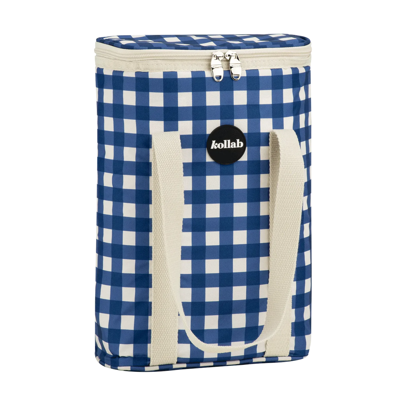 Wine Cooler Bag - Blue Check