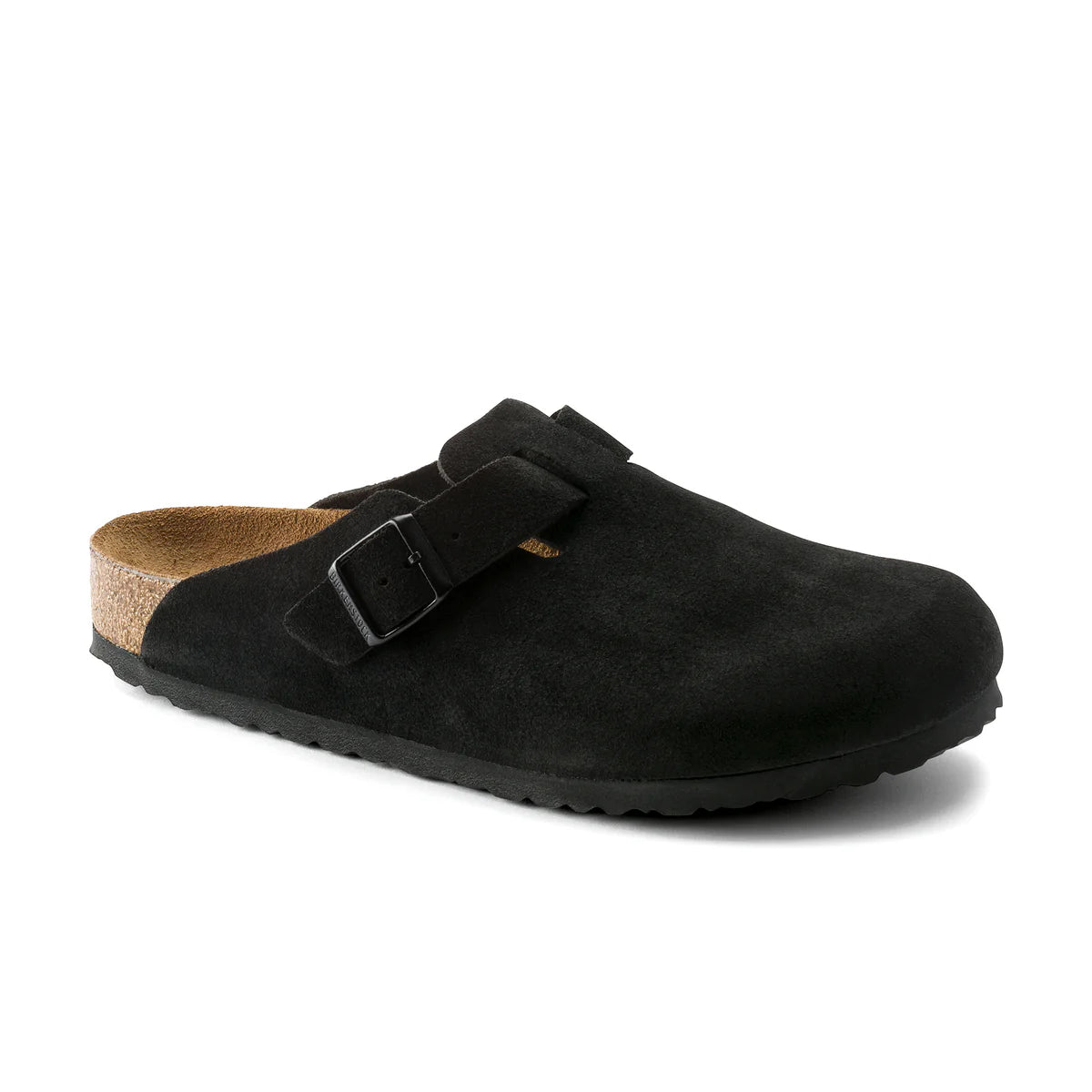 Birkenstock Boston SFB Black Suede Leather - Narrow