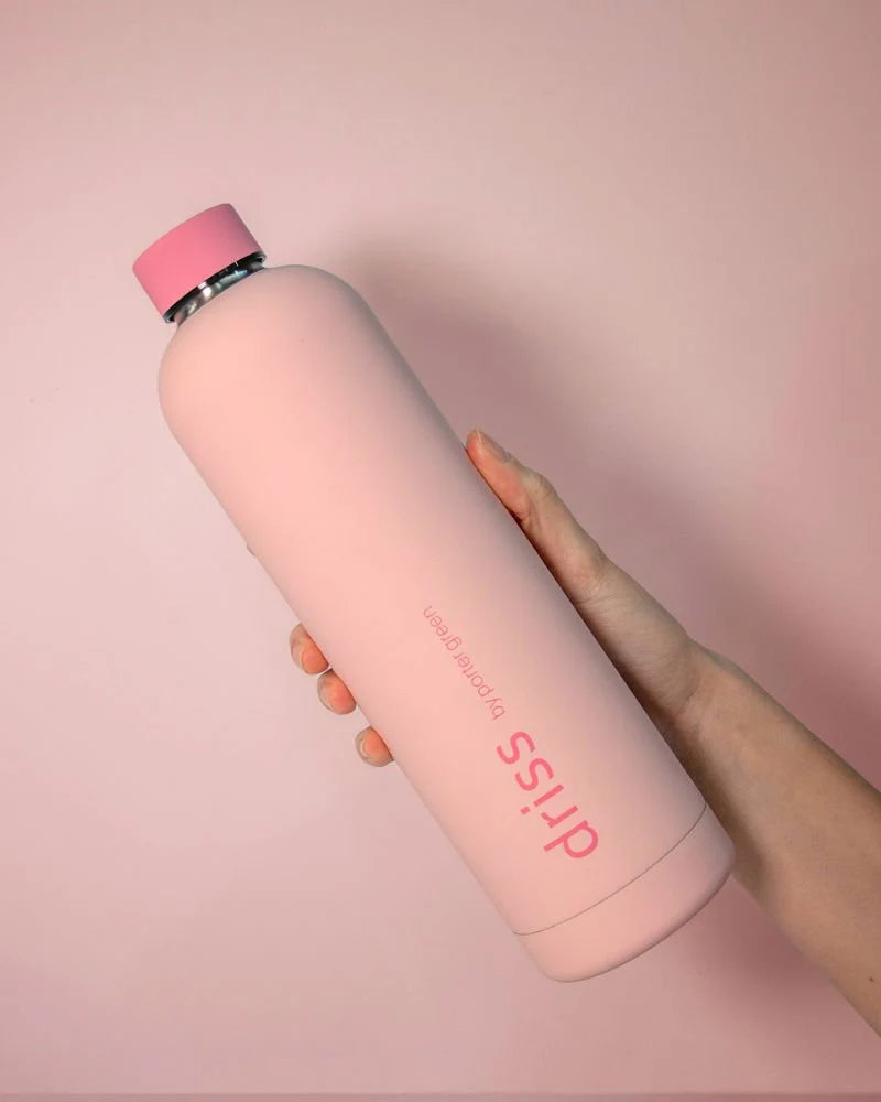 Driss Insulated Steel Water Bottle - Flamingo and Lotus