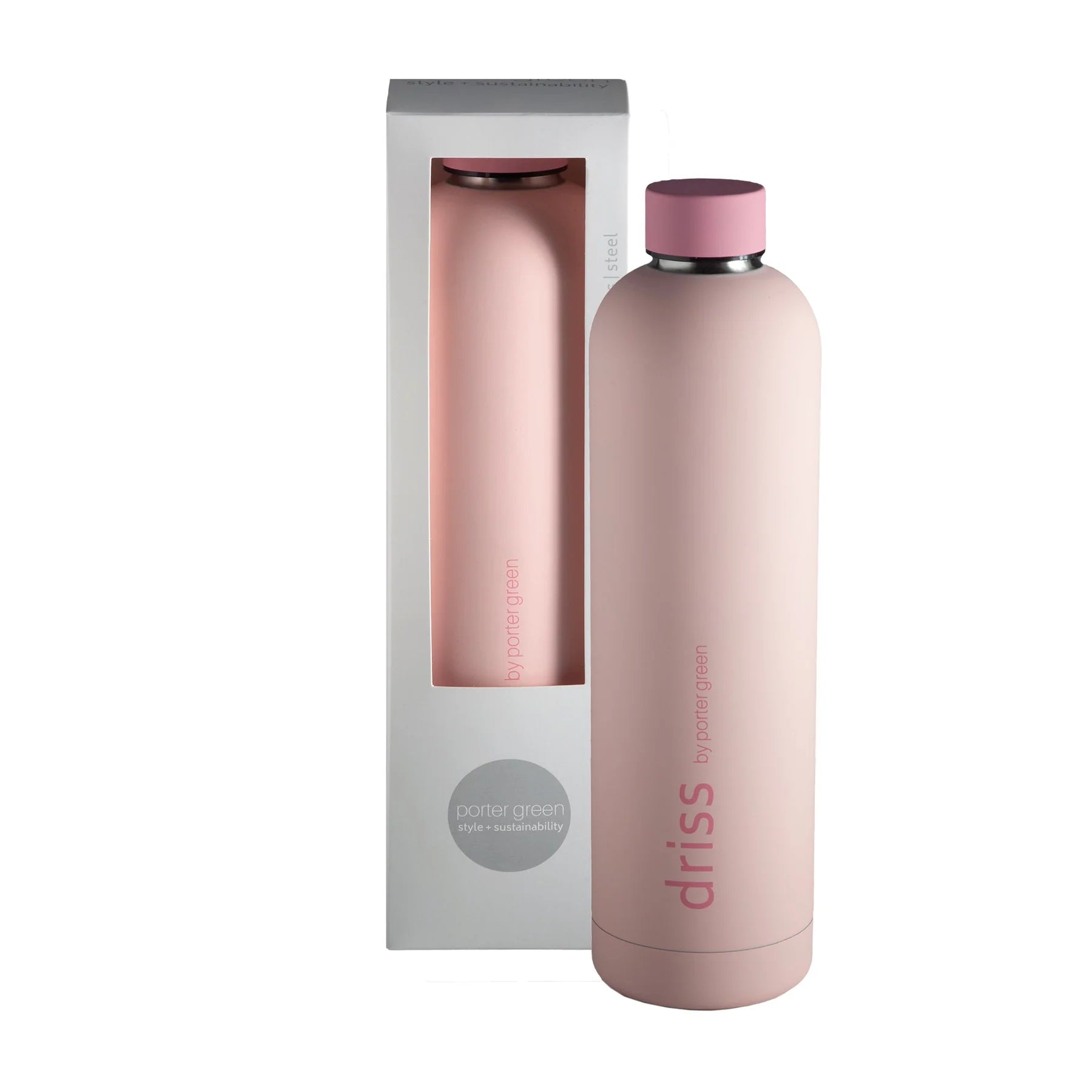Driss Insulated Steel Water Bottle - Flamingo and Lotus