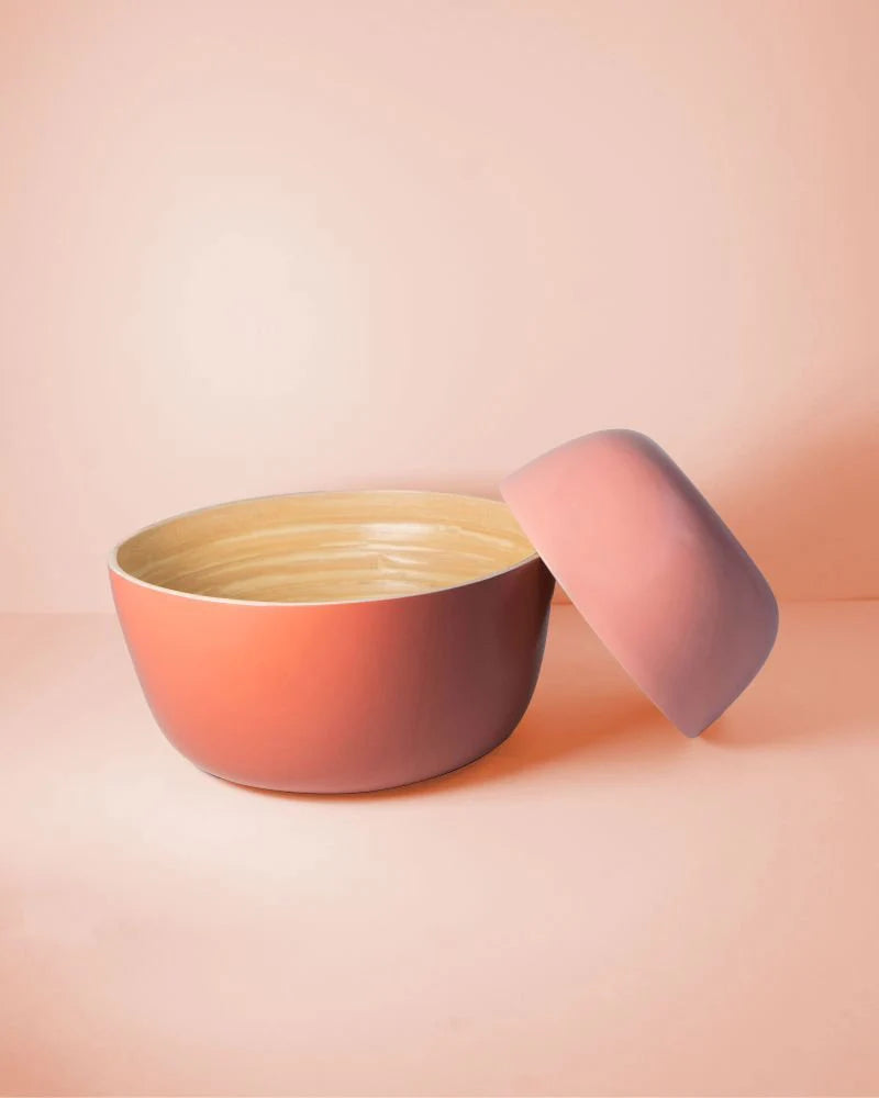 Bebb - Biodegradable Bamboo Bowl - Terra and Peach