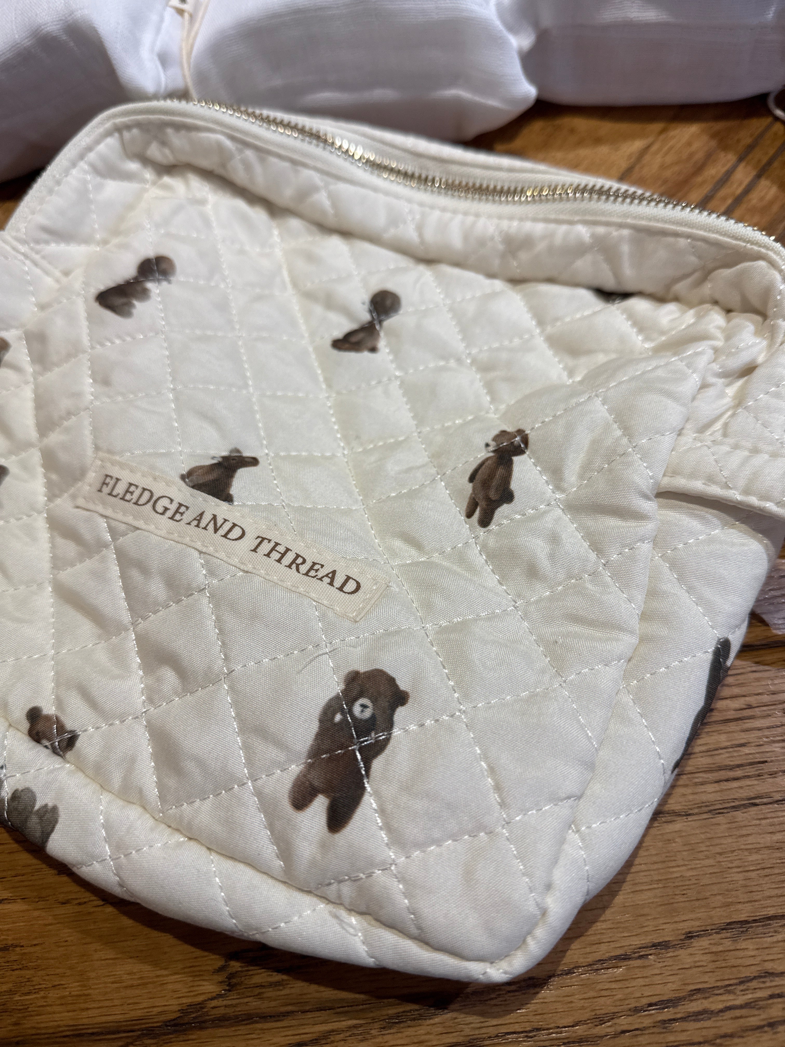 Quilted Change Bag - Teddy Bear