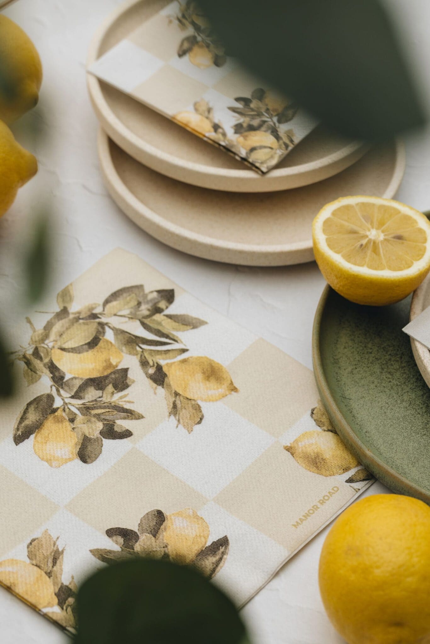 Manor Road Citrons Napkins - Cocktail
