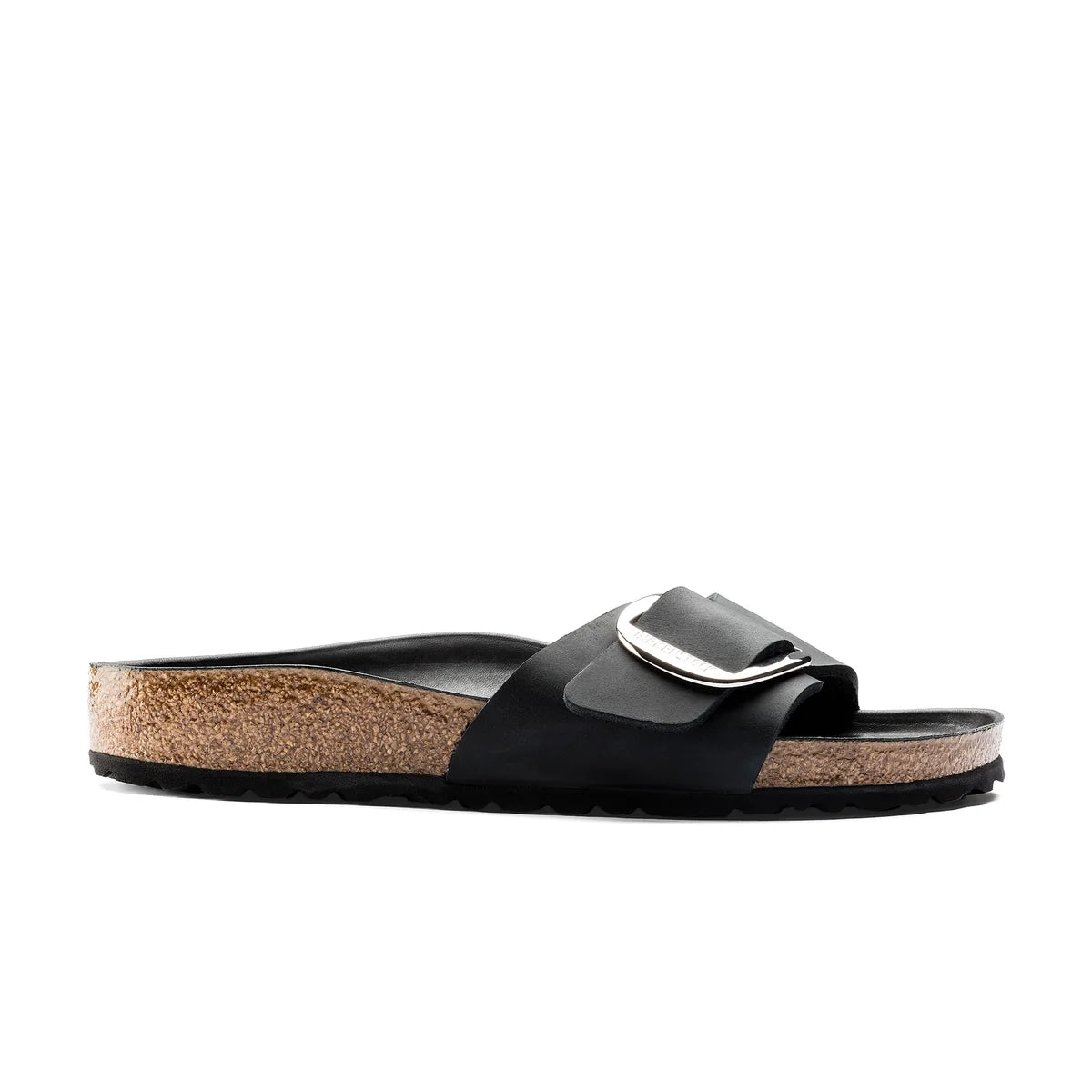 Birkenstock Madrid Big Buckle Black Oiled Leather Narrow