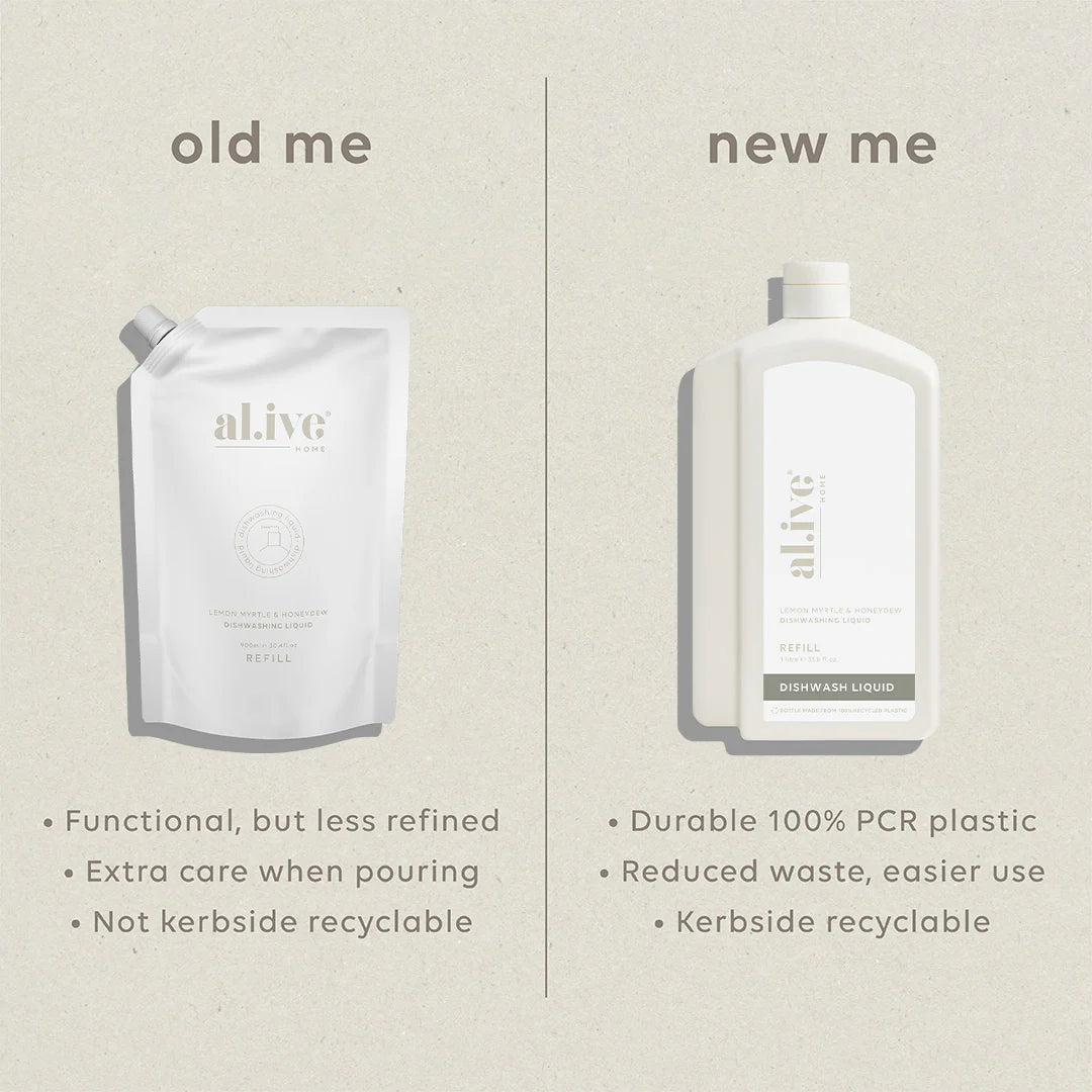AL.IVE 1L Dish Wash Refill - Lemon Myrtle and Honeydew
