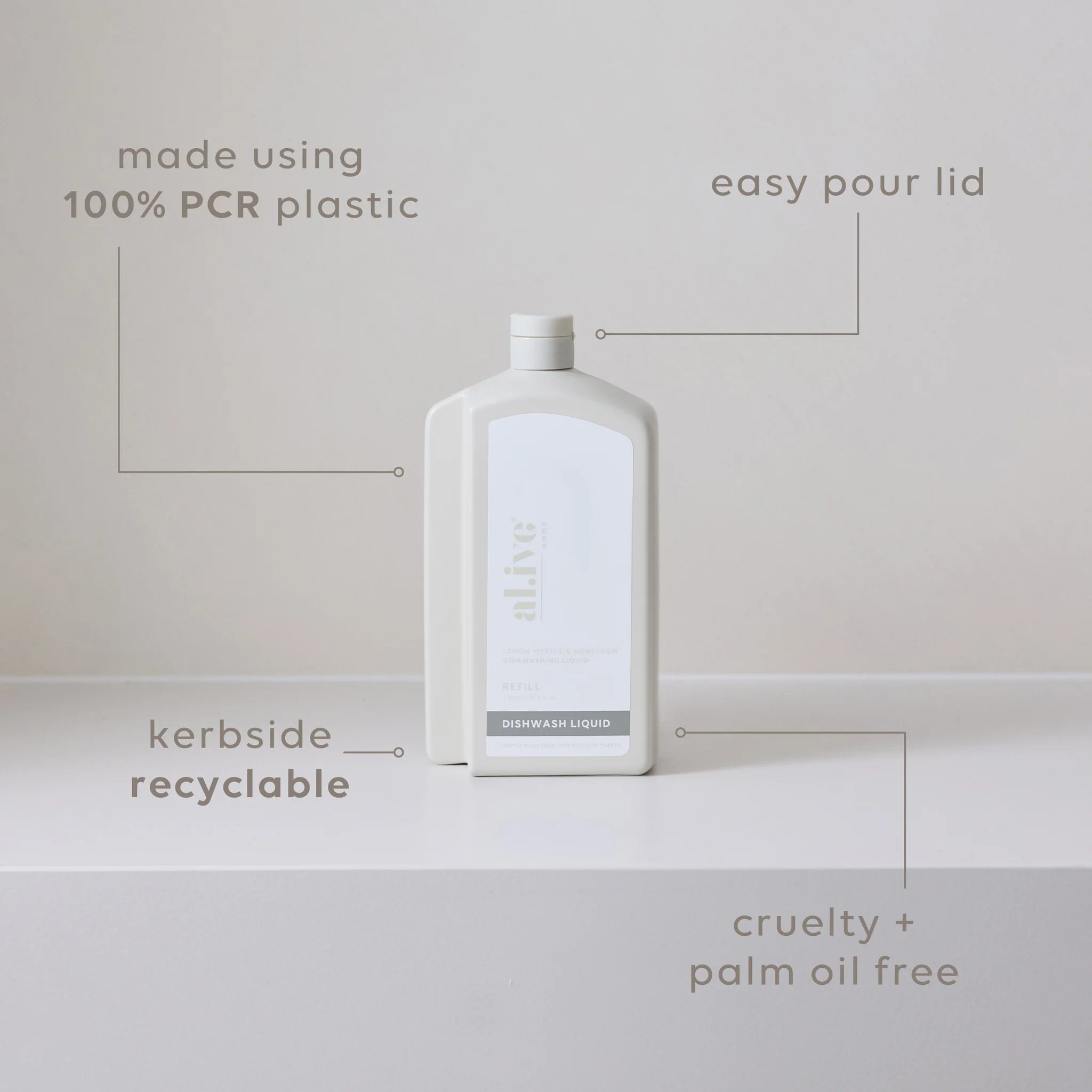 AL.IVE 1L Dish Wash Refill - Lemon Myrtle and Honeydew