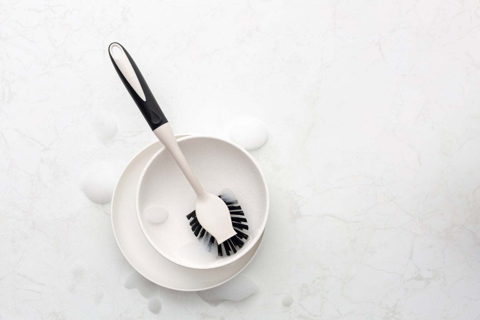 Manor Road Dish Brush - Black and Pebble