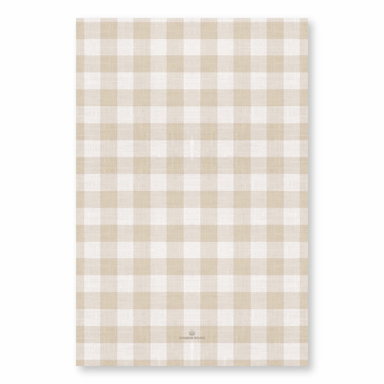Manor Road Microfiber Tea Towel - Linen (Gingham Natural)