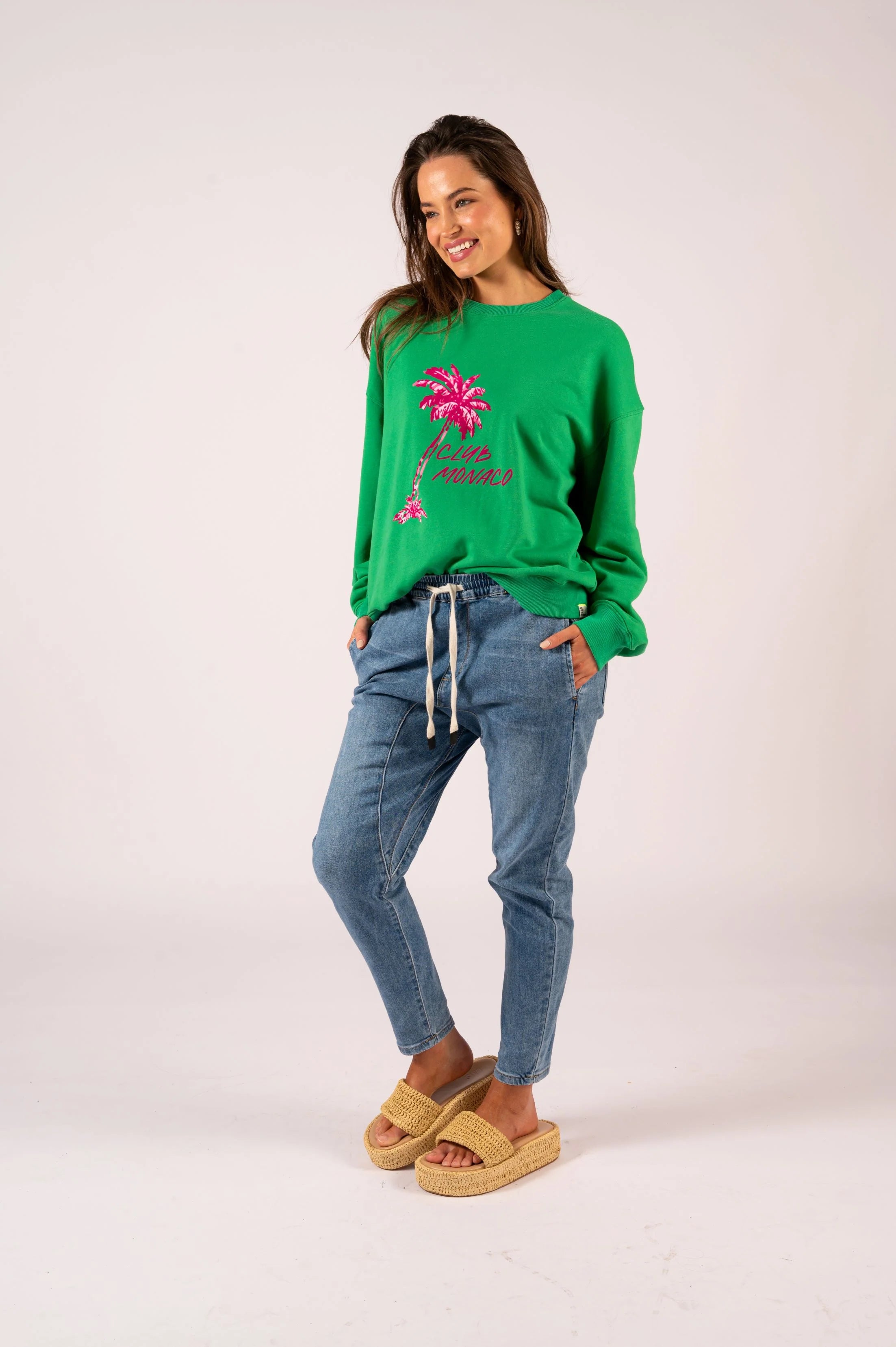 Amara Slouch Sweat - Emerald Club Monaco