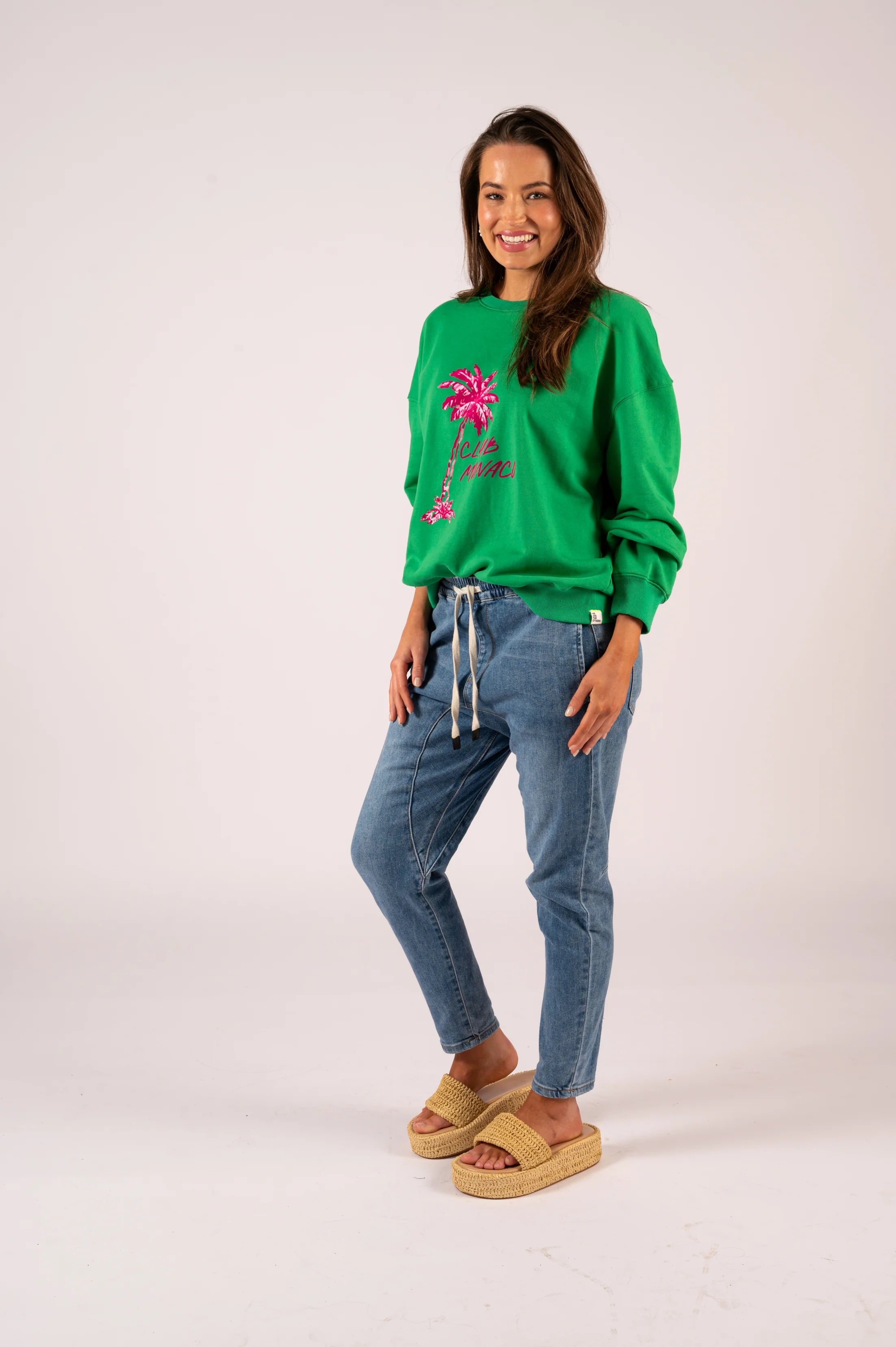 Amara Slouch Sweat - Emerald Club Monaco