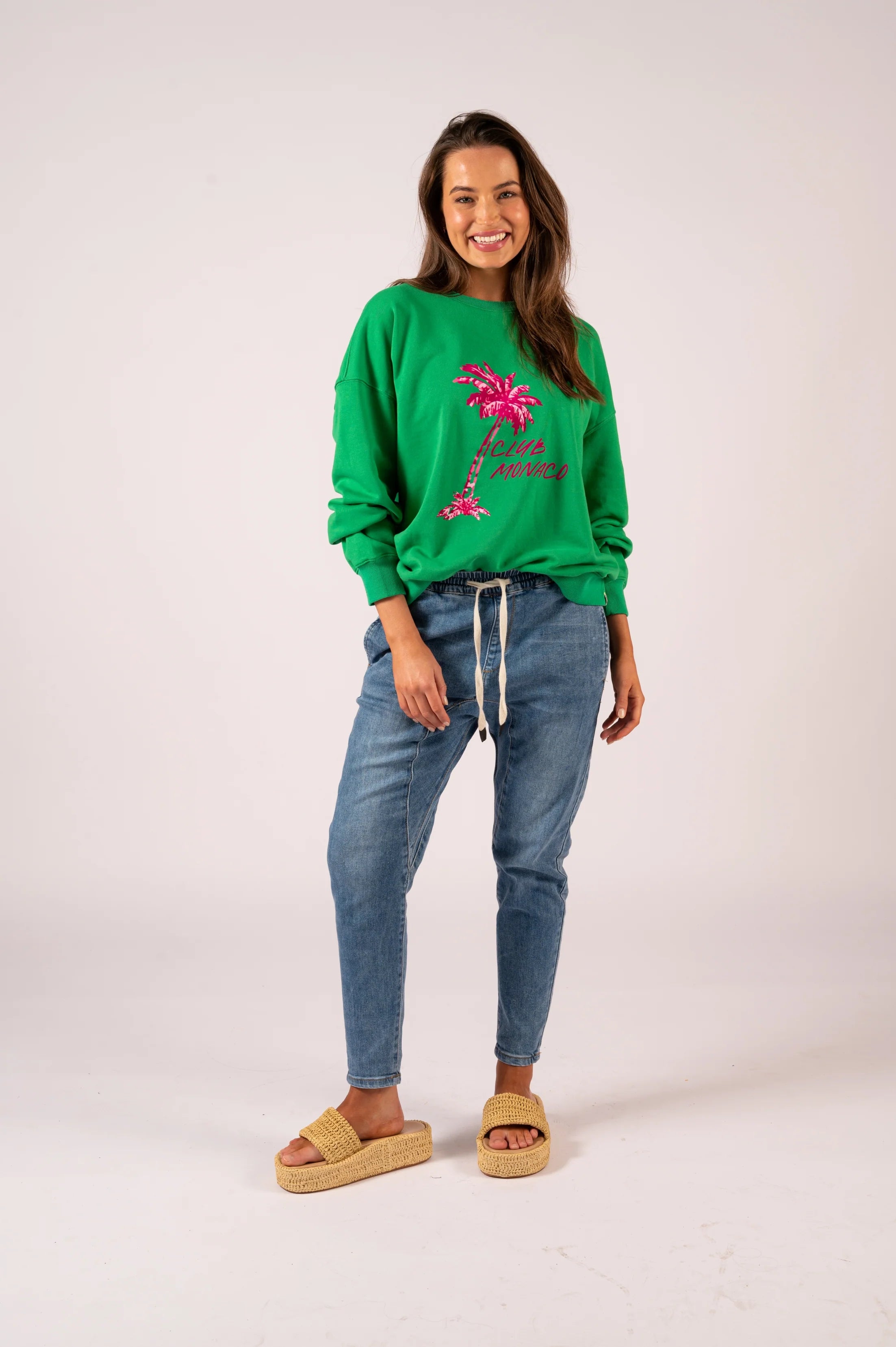 Amara Slouch Sweat - Emerald Club Monaco