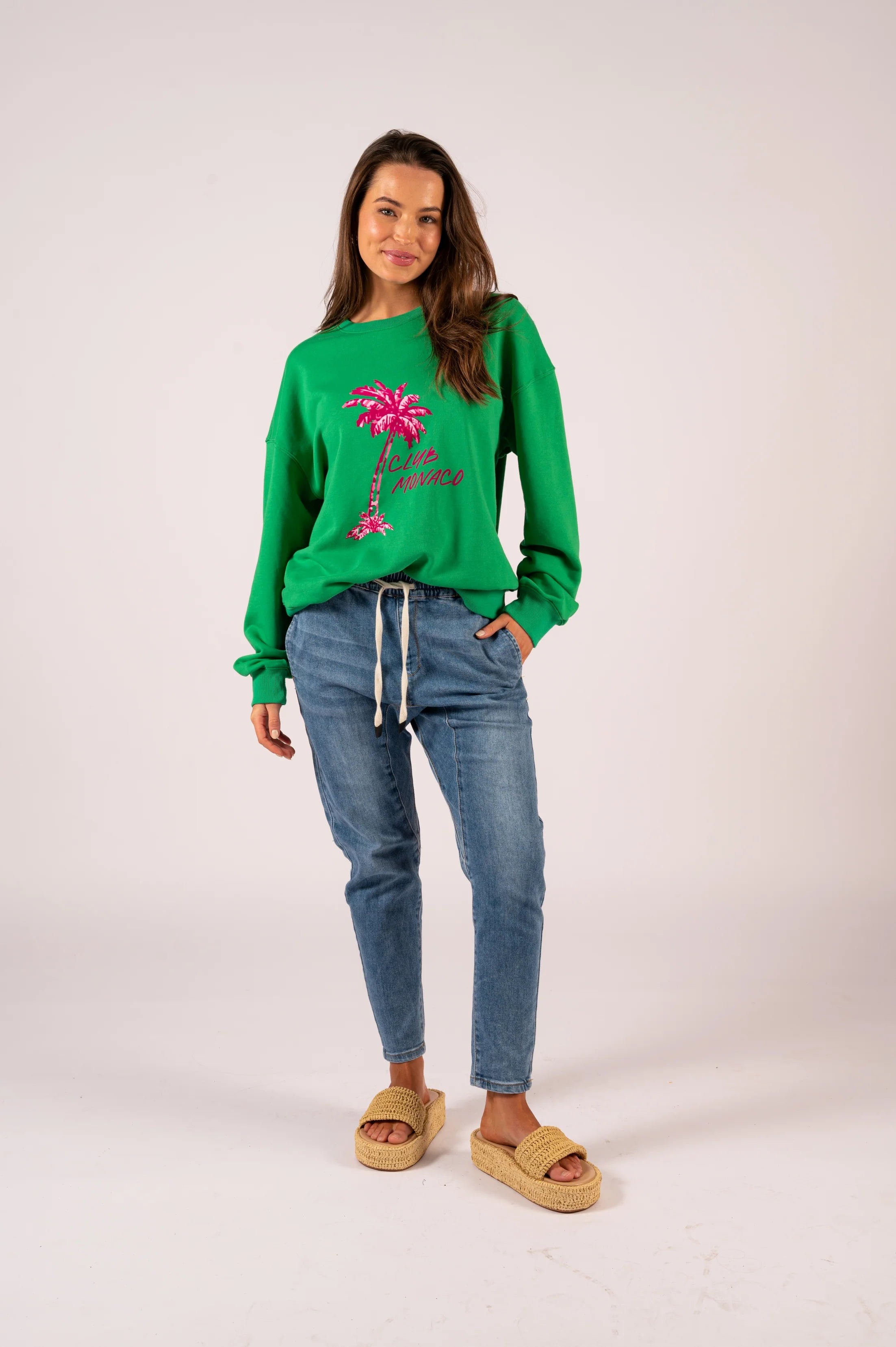 Amara Slouch Sweat - Emerald Club Monaco