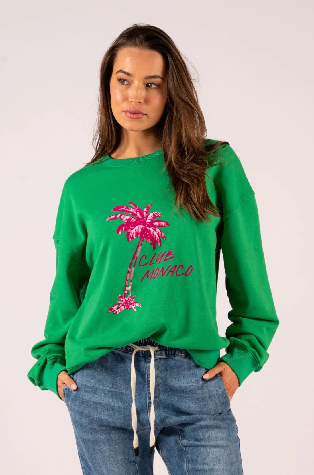 Amara Slouch Sweat - Emerald Club Monaco