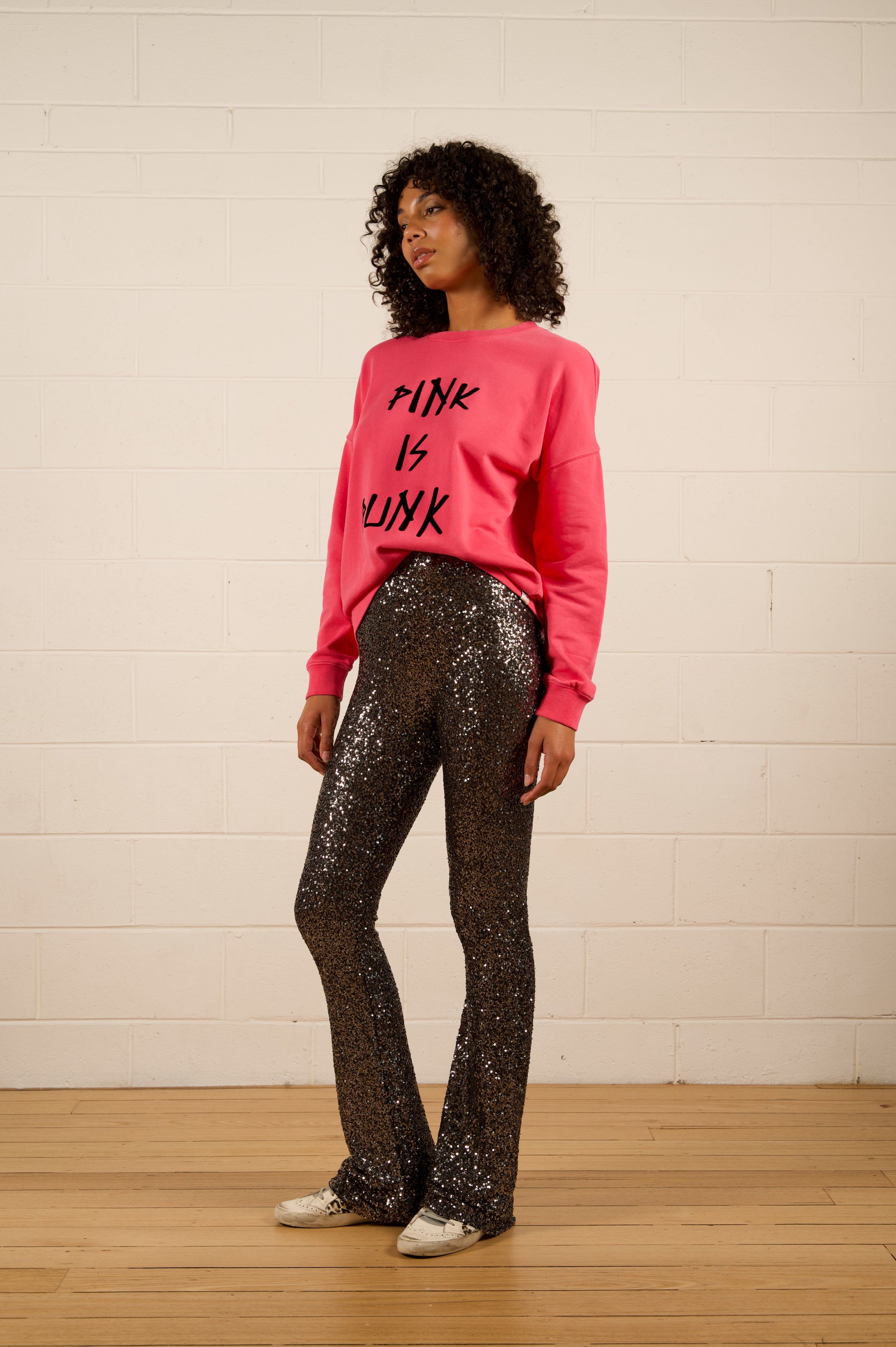 Amara Slouch Sweat - Hot Pink Punk