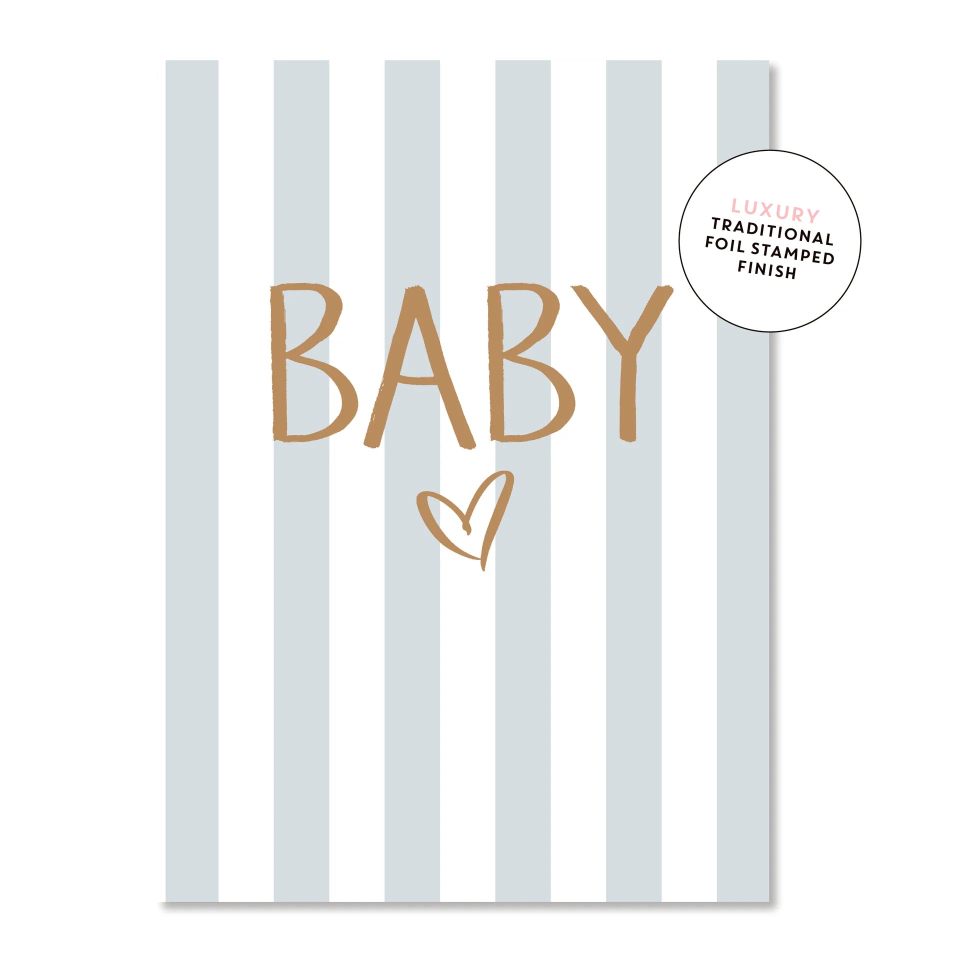 Baby Bold Stripe Blue Greeting Card