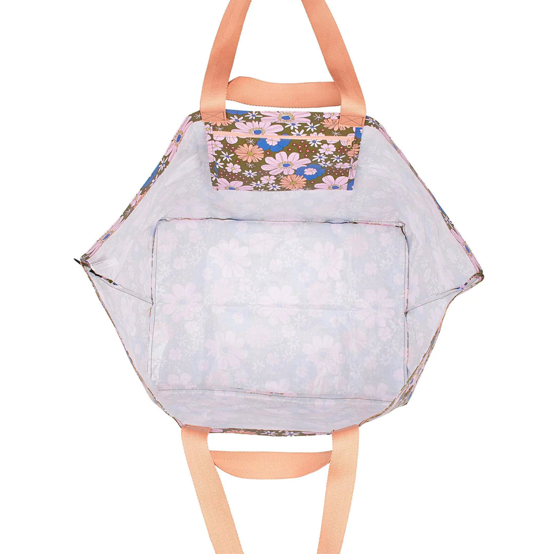 Beach Bag - Blue Flowers