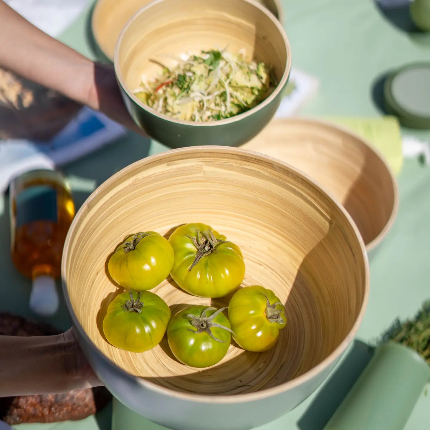 Bebb - Biodegradable Bamboo Bowl - Sage and Olive