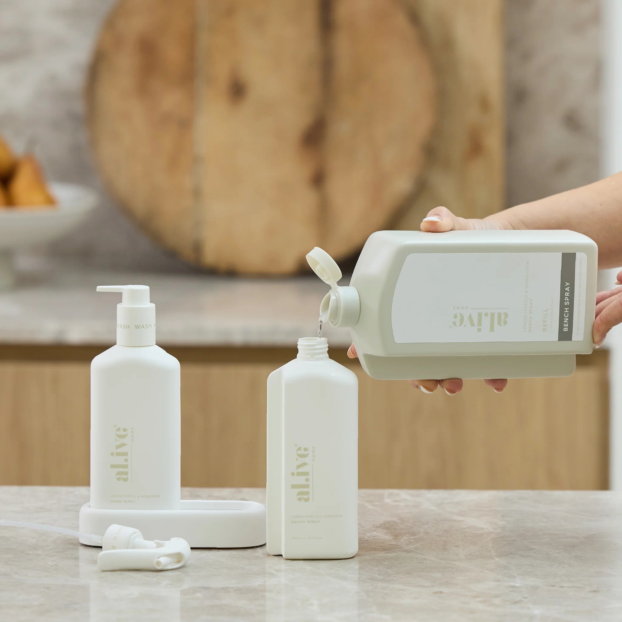 AL.IVE 1L Bench Spray Refill - Lemon Myrtle and Honeydew