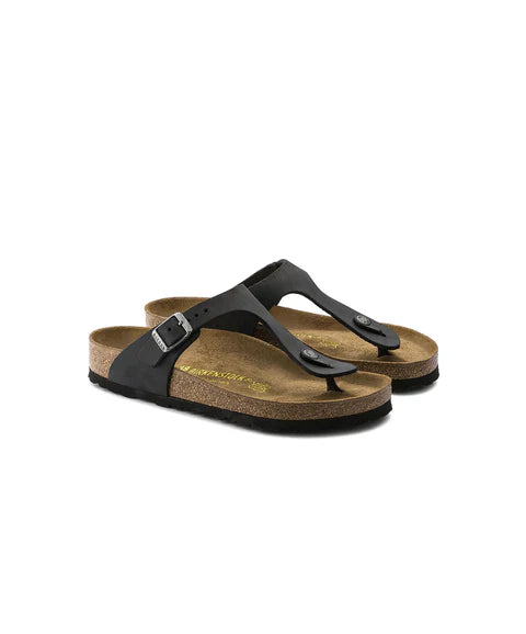 Birkenstock Gizeh Black Oiled Leather - Regular