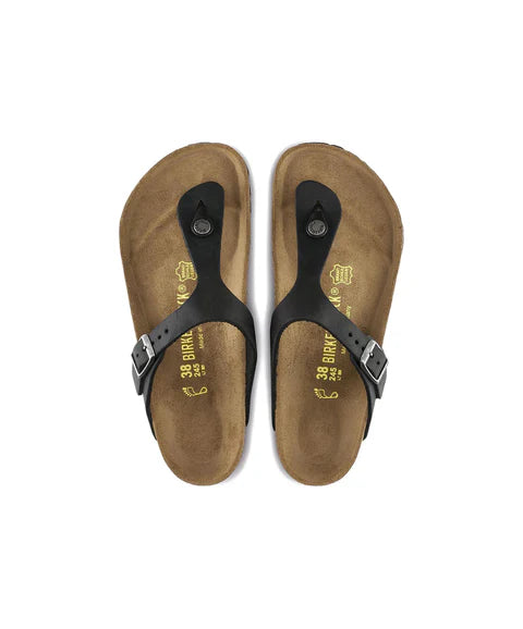 Birkenstock Gizeh Black Oiled Leather - Regular