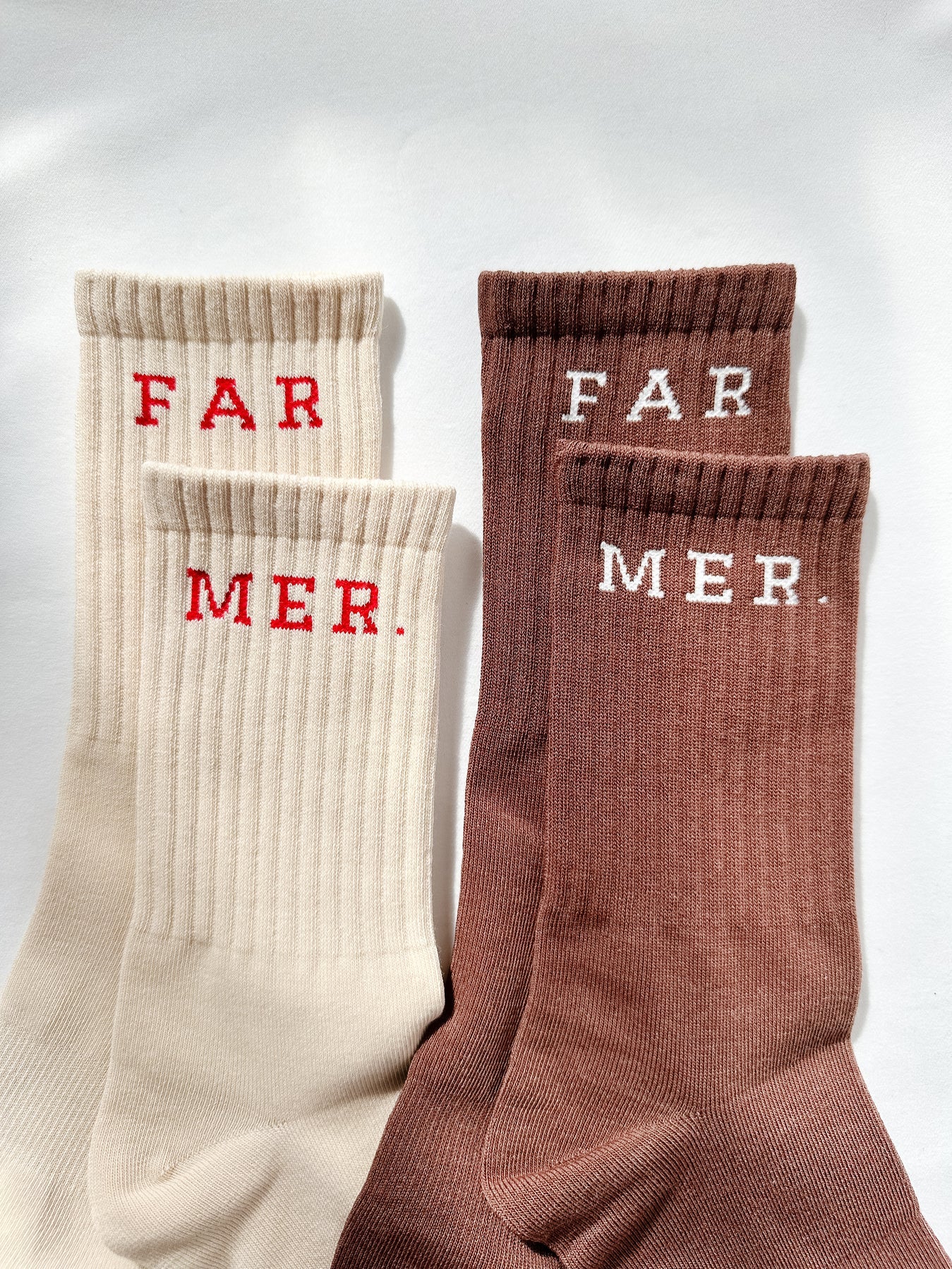 FAR MER Boot Socks - Beige