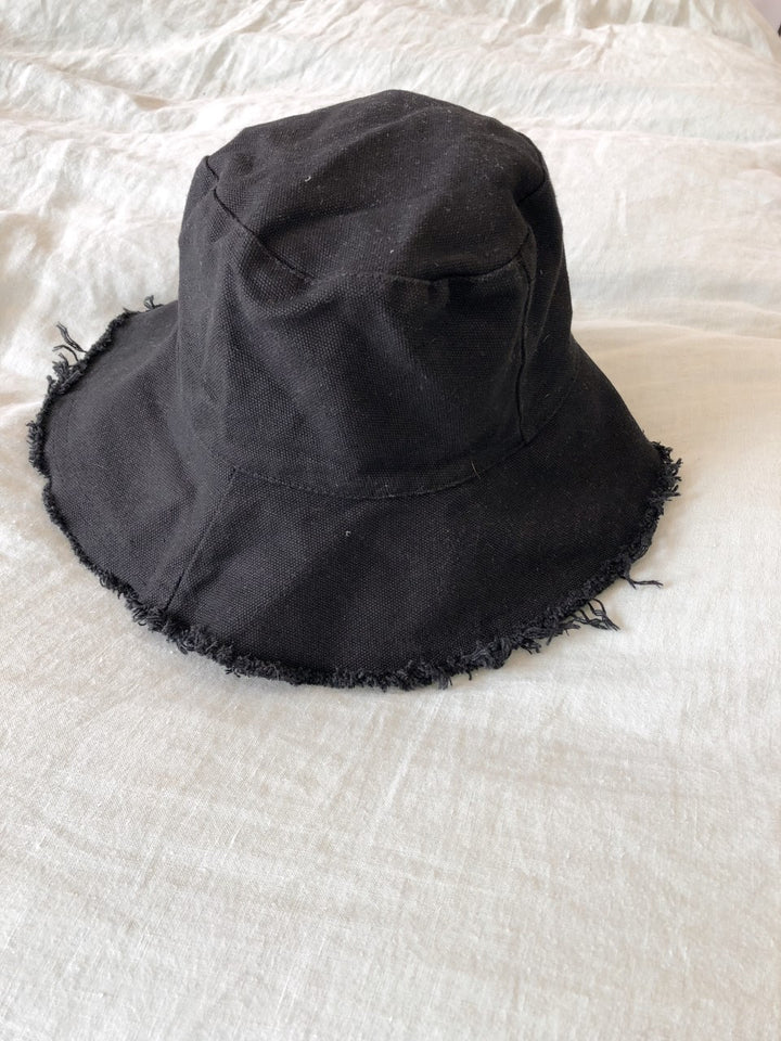 Cotton Frayed Edge Bucket Hat