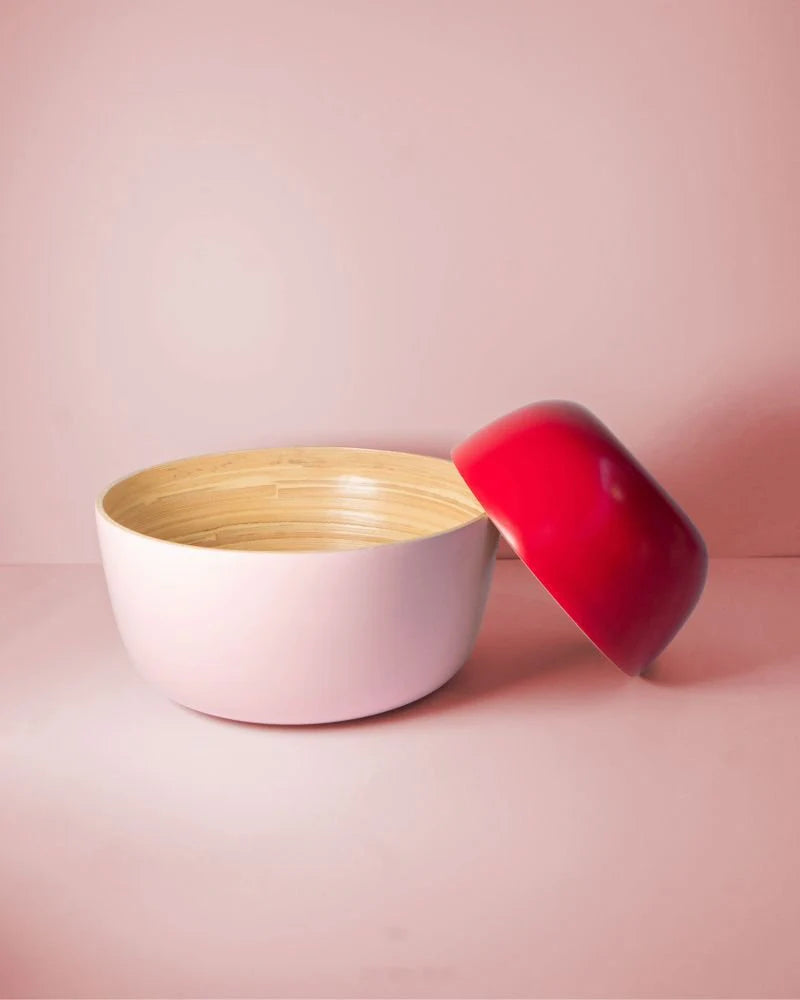 Bebb - Biodegradable Bamboo Bowl - Cherry and Blush