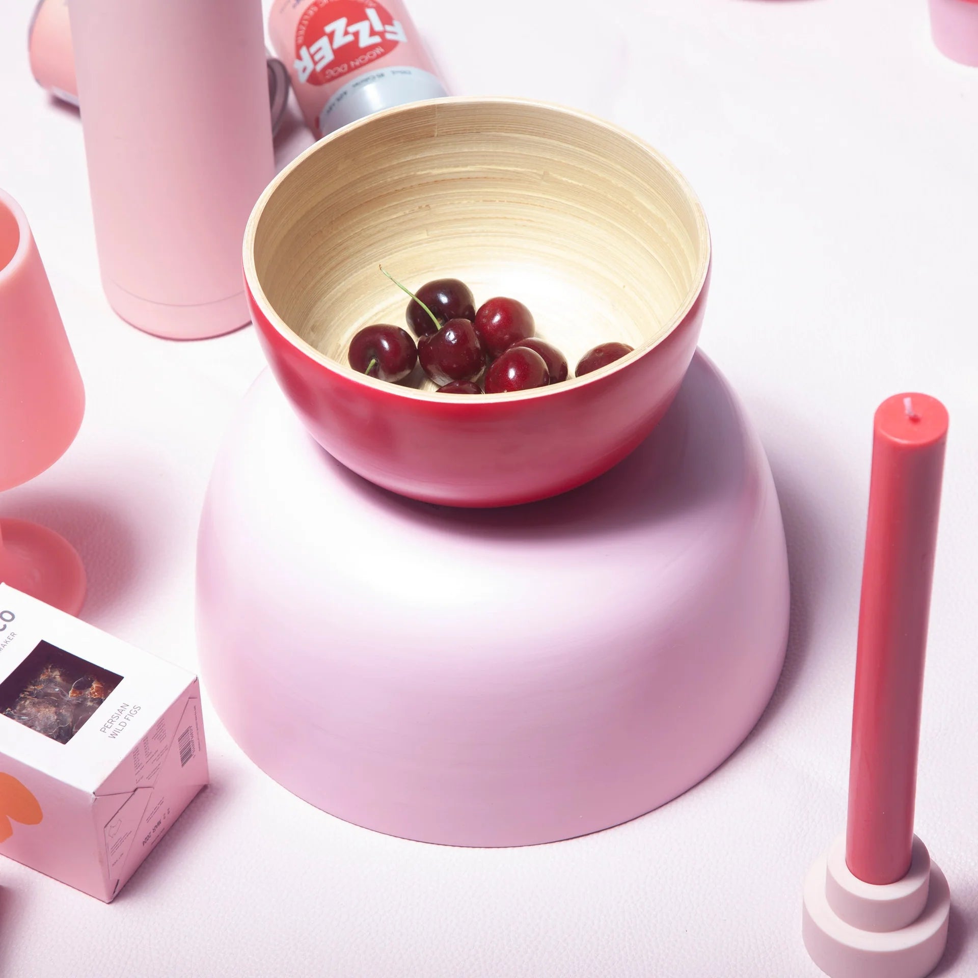 Bebb - Biodegradable Bamboo Bowl - Cherry and Blush