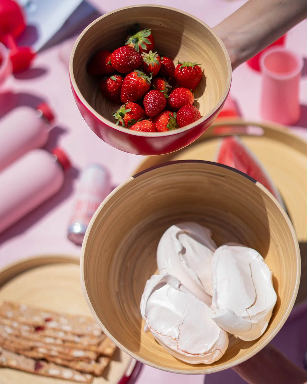 Bebb - Biodegradable Bamboo Bowl - Cherry and Blush