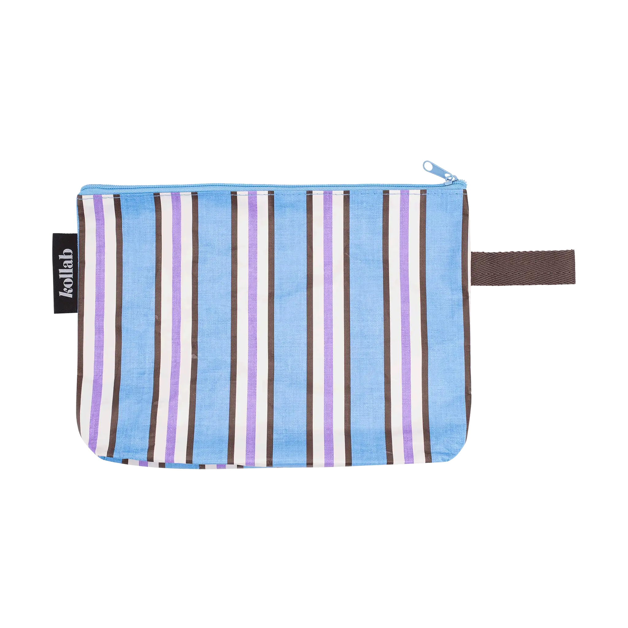 Clutch - Chocolate Blue Stripe