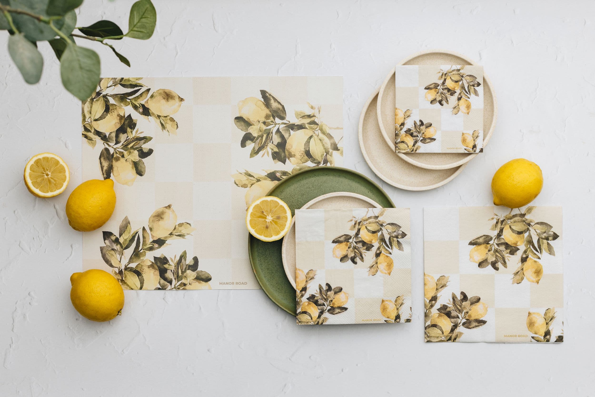Manor Road Citrons Napkins - Dinner