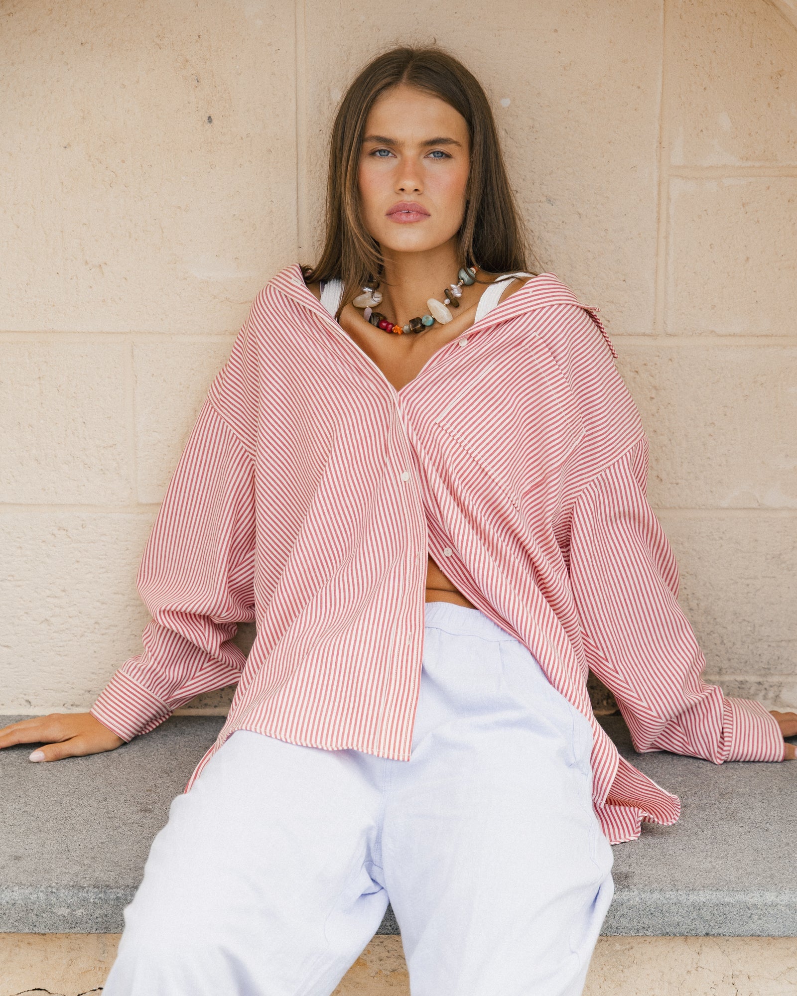 Echo Shirt - Red and White Stripe
