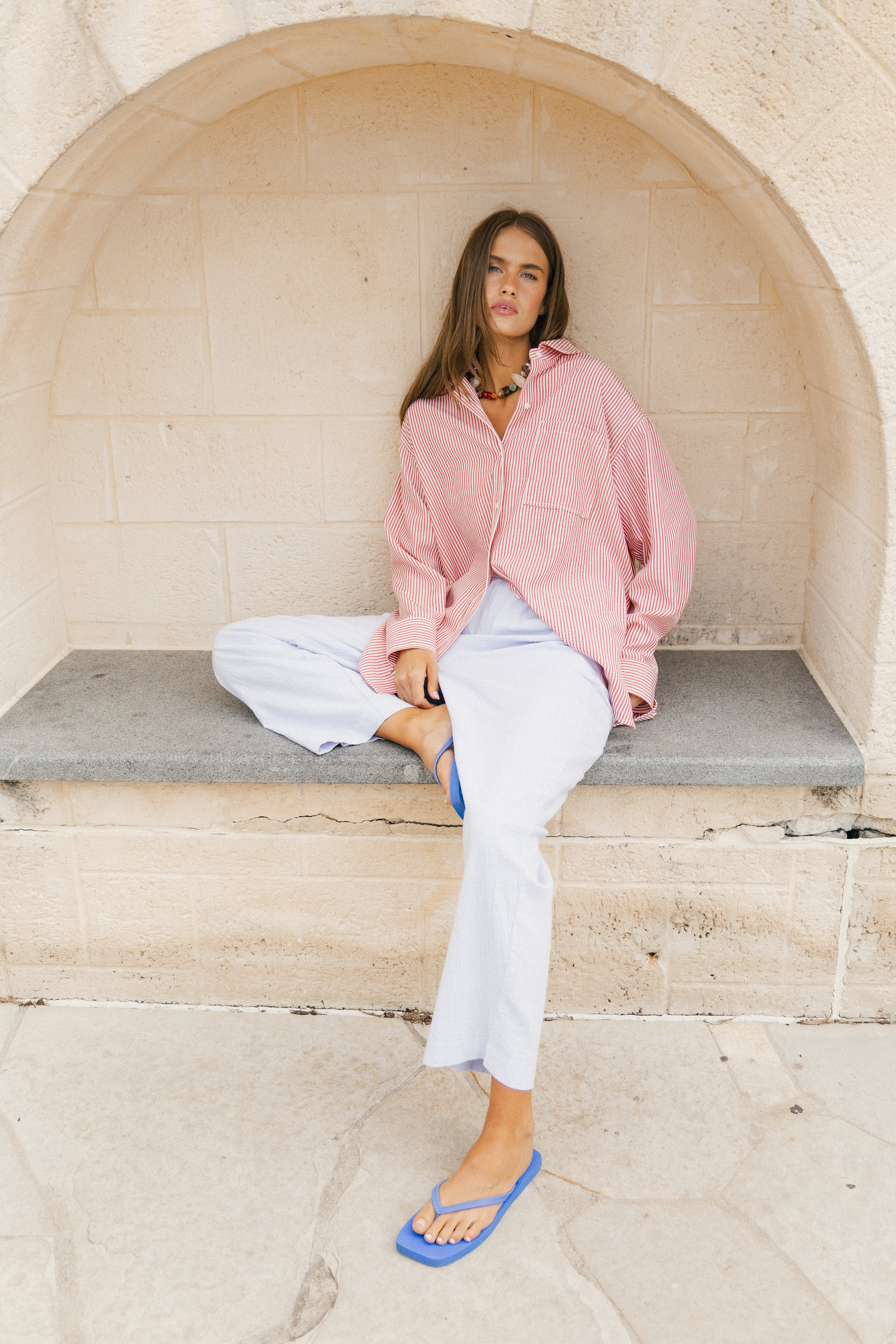 Echo Shirt - Red and White Stripe