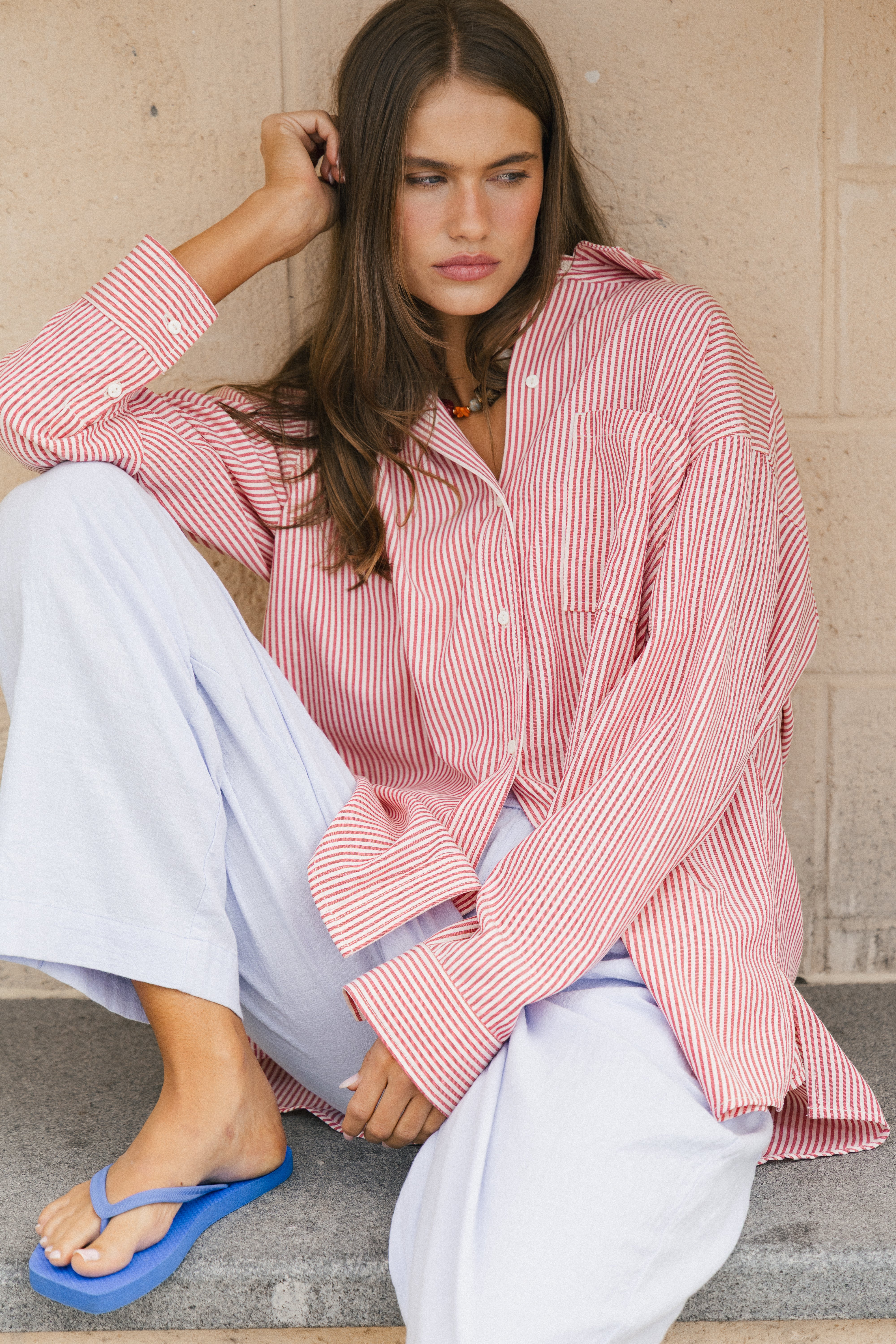 Echo Shirt - Red and White Stripe