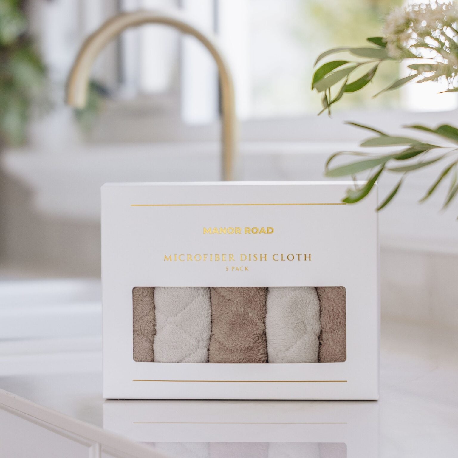 Manor Road Microfibre Neutrals Dish Cloth - Pack of 5
