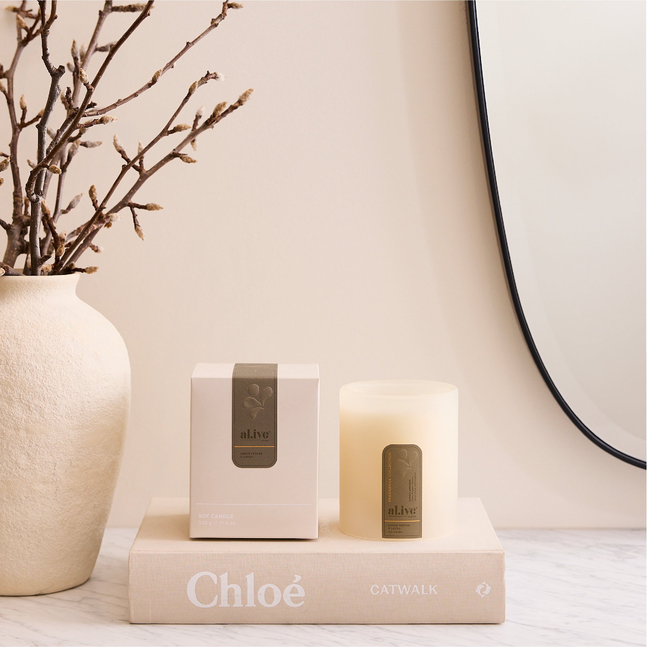AL.IVE Soy Candle - Green Pepper and Lotus
