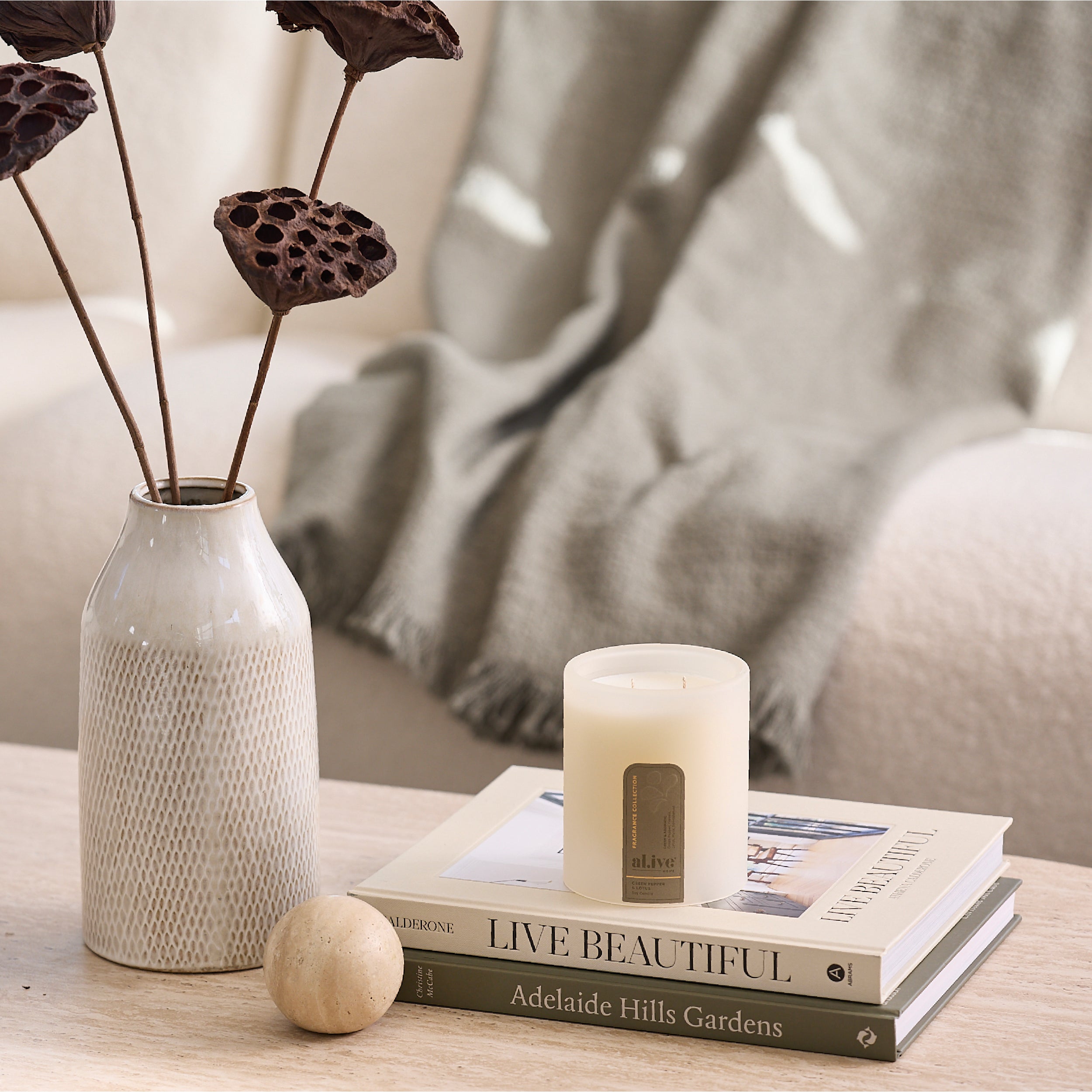 AL.IVE Soy Candle - Green Pepper and Lotus