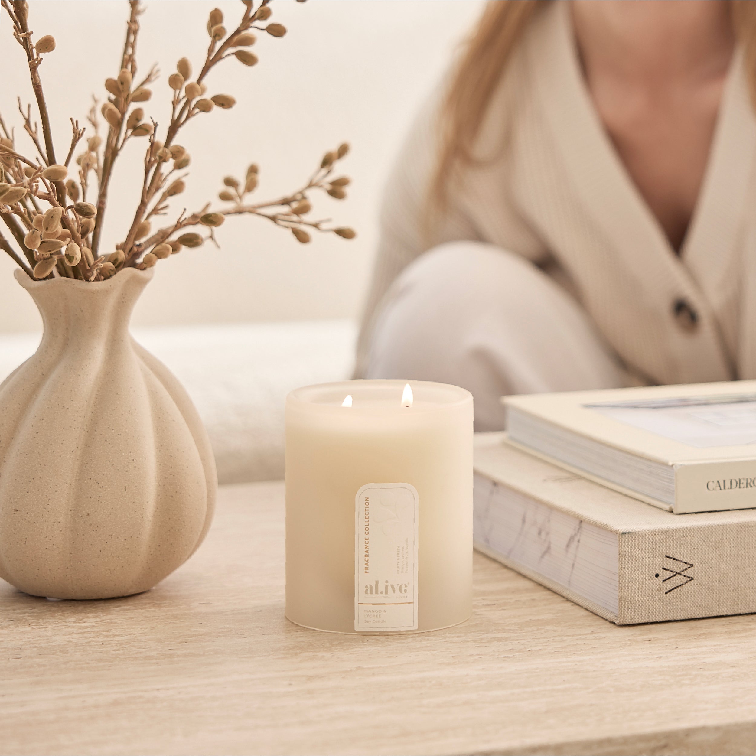 AL.IVE Soy Candle - Mango and Lychee