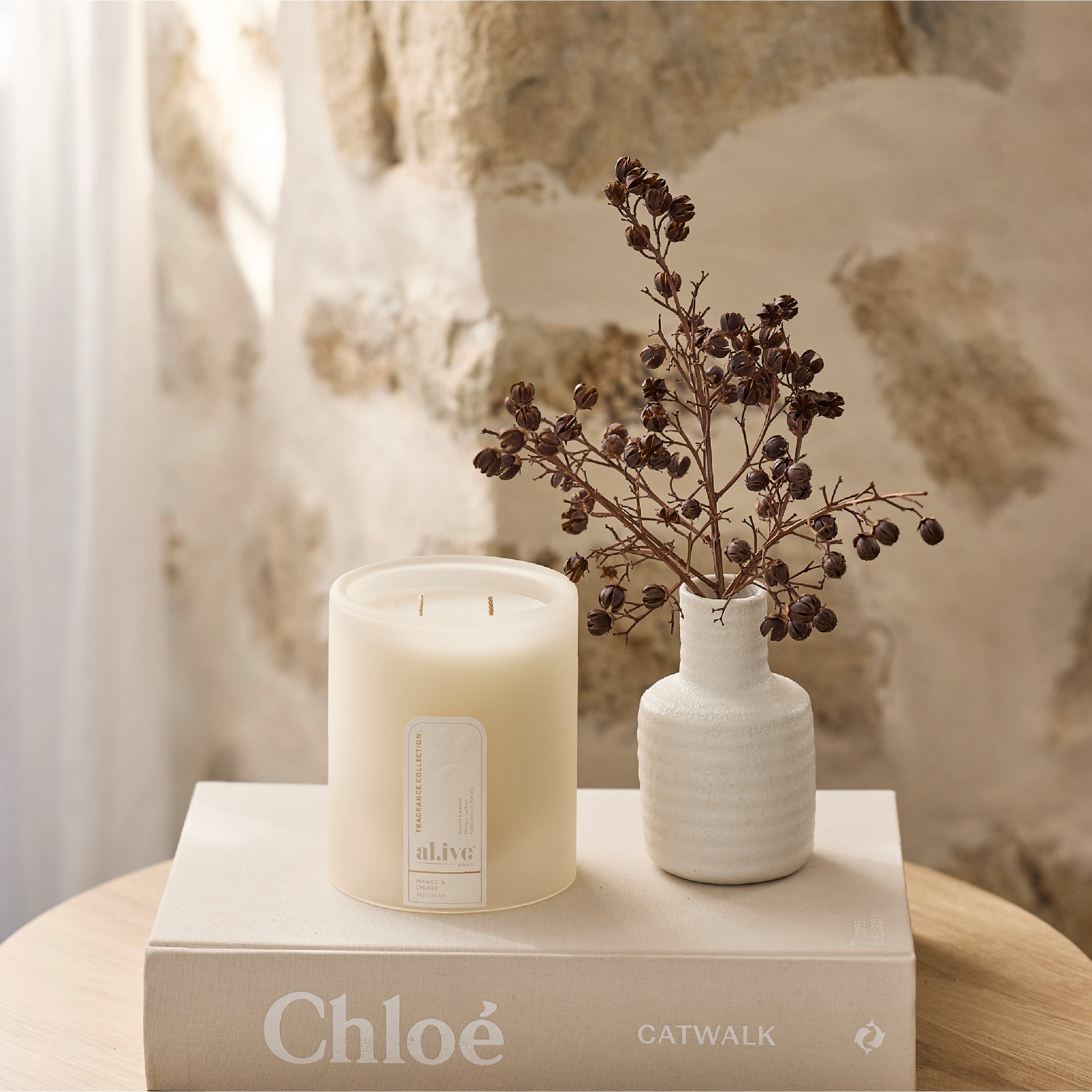 AL.IVE Soy Candle - Mango and Lychee