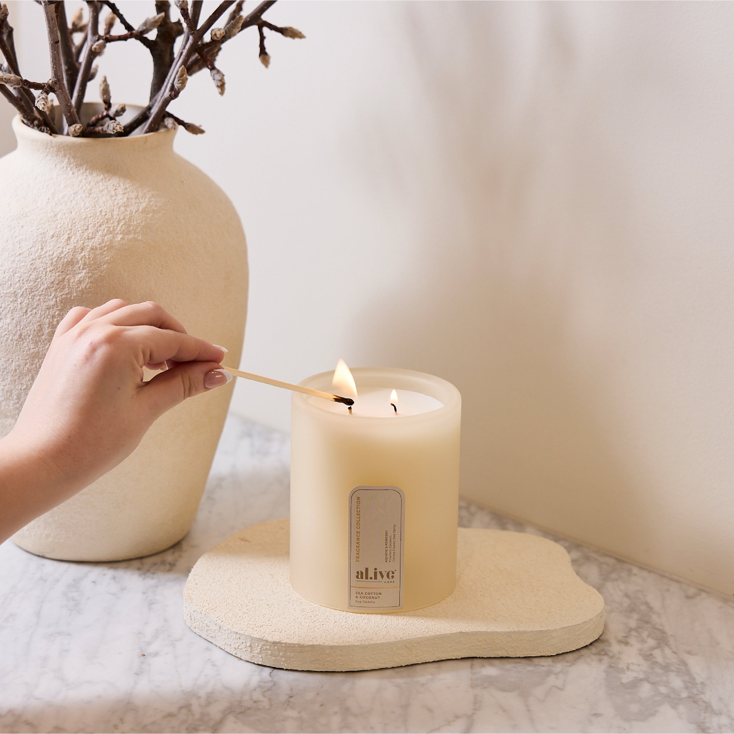 AL.IVE Soy Candle - Sea Cotton and Coconut