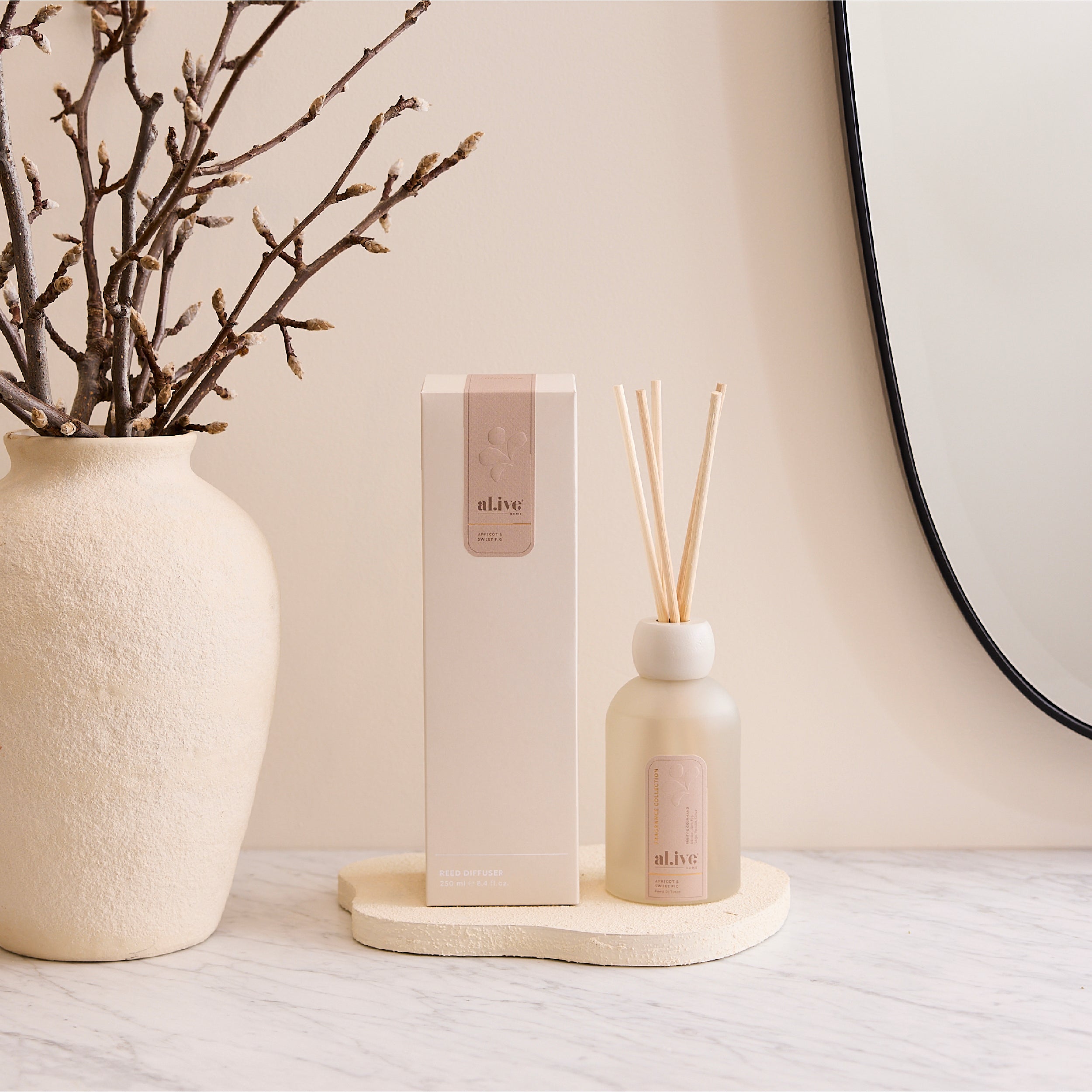 AL.IVE Reed Diffuser - Apricot and Sweet Fig