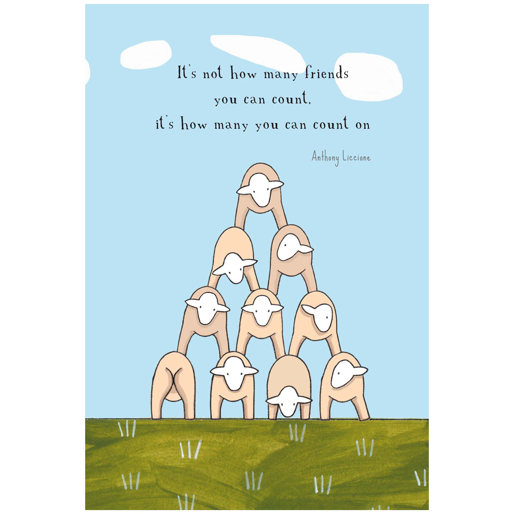 The Amazing Sheep Pyramid Greeting Card