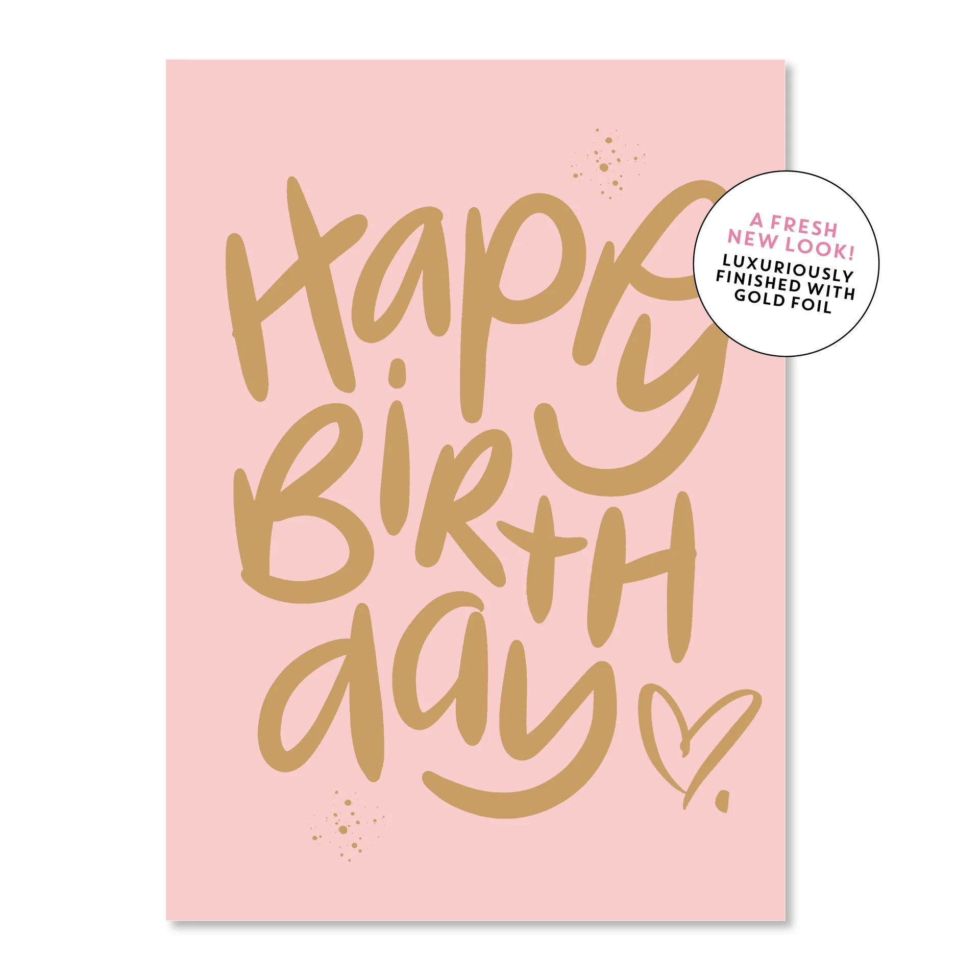 Happy Birthday Peachy Letters Greeting Card